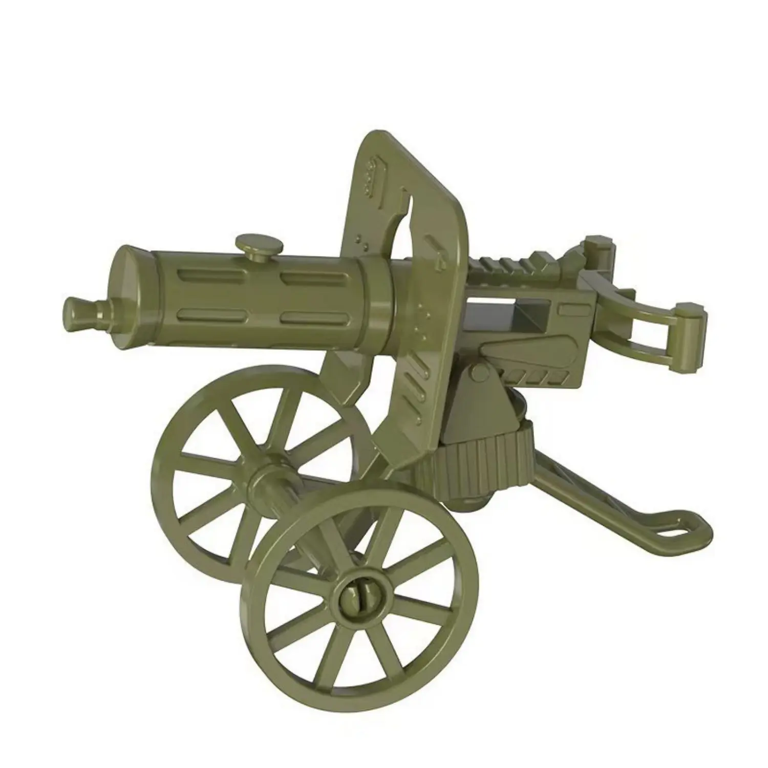 Custom Piece Miniature – Maxim PM Pulemyot Maxima M1910 wheeled heavy machine gun olive green – 3D Print for LEGO minifigure