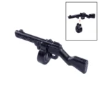 PPSh-41 submachine gun with a detachable drum magazine - Custom 3D Printed Miniature Accessory Parts Pieces for Brick Block Figures