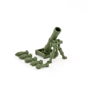 Custom Piece Miniature – mortar with shells olive green – 3D Print for LEGO minifigure Custom Piece Miniature – mortar with shells olive green – 3D Print for LEGO minifigure