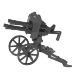 quadruple mounted Maxim M1910 wheeled anti aircraft machine gun system black - Custom 3D Printed Miniature Accessory Parts Pieces for Brick Block Figures