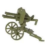 quadruple mounted Maxim M1910 wheeled anti aircraft machine gun system olive green - Custom 3D Printed Miniature Accessory Parts Pieces for Brick Block Figures