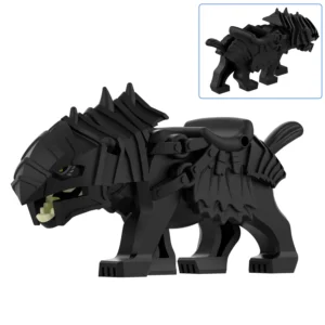 Minifigure - Armored Wolf Warg Black (LEGO Alternative) Minifigure - Armored Wolf Warg Black (LEGO Alternative)