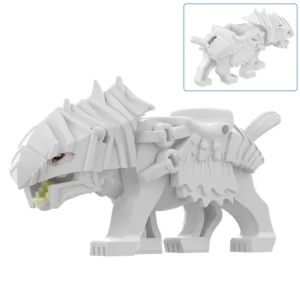 Minifigure - Armored Wolf Warg White (LEGO Alternative) Minifigure - Armored Wolf Warg White (LEGO Alternative)