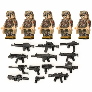 Minifigure – Chinese Desert Squad with toy guns and rifles (LEGO Alternative) Minifigure – Chinese Desert Squad with toy guns and rifles (LEGO Alternative)