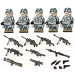 Chinese PLA Marine Corps with toy weapons and military accessories - Custom Printed Brick Block Figure