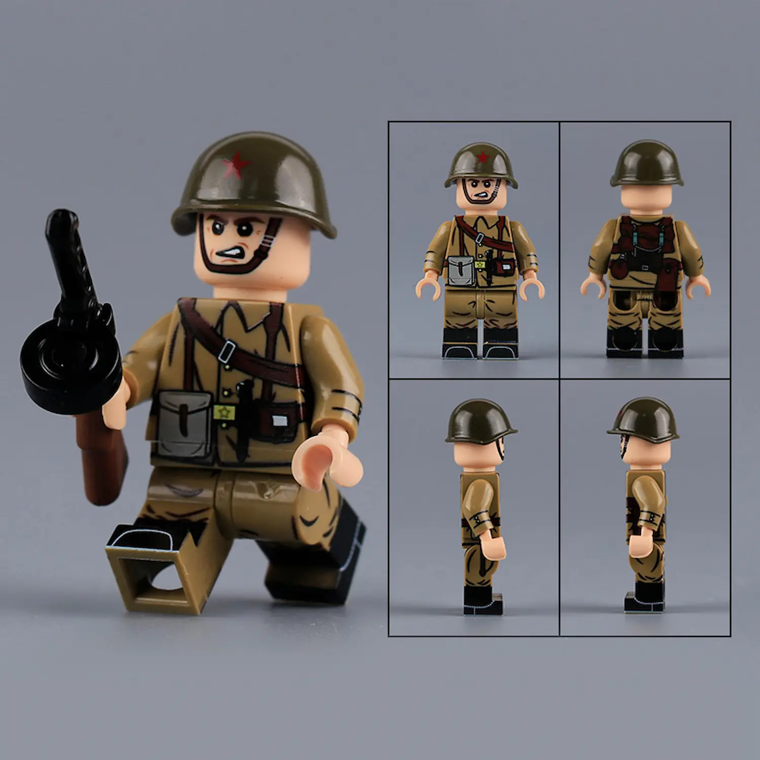 13Minifigure – Soviet Red Army submachine gunner (LEGO Compatible) 13Minifigure – Soviet Red Army submachine gunner (LEGO Compatible)