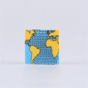 Custom Piece – a Grid Map focused on the Atlantic Ocean – 3D Print for LEGO minifigure Custom Piece – a Grid Map focused on the Atlantic Ocean – 3D Print for LEGO minifigure