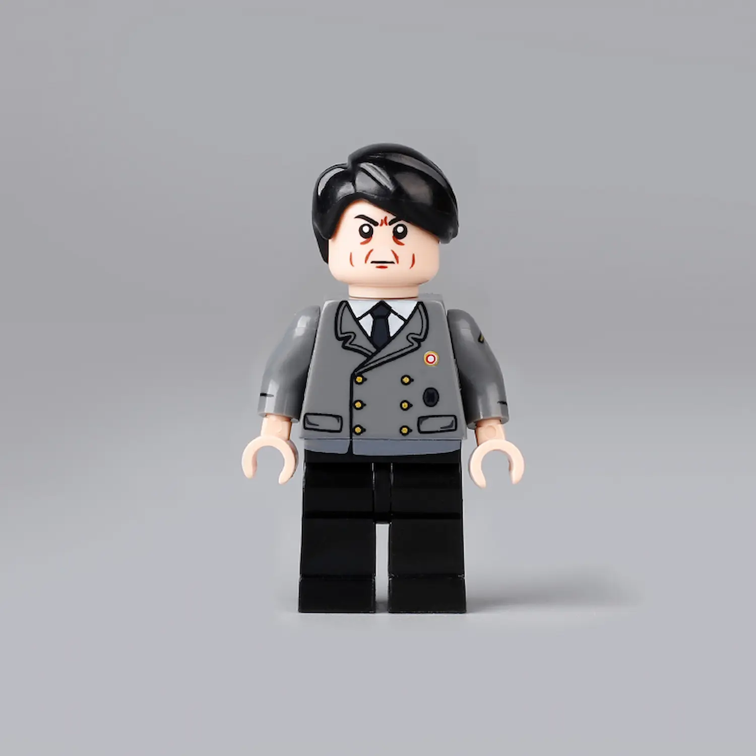 Minifigure - Adolf Hitler the Nazi Party NSDAP and dictator of Germany with grey uniform and black hair (LEGO Compatible)