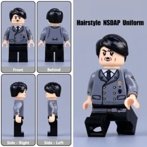 Minifigure - Adolf Hitler the Nazi Party NSDAP and dictator of Germany with grey uniform and black hair (LEGO Compatible) Minifigure - Adolf Hitler the Nazi Party NSDAP and dictator of Germany with grey uniform and black hair (LEGO Compatible)