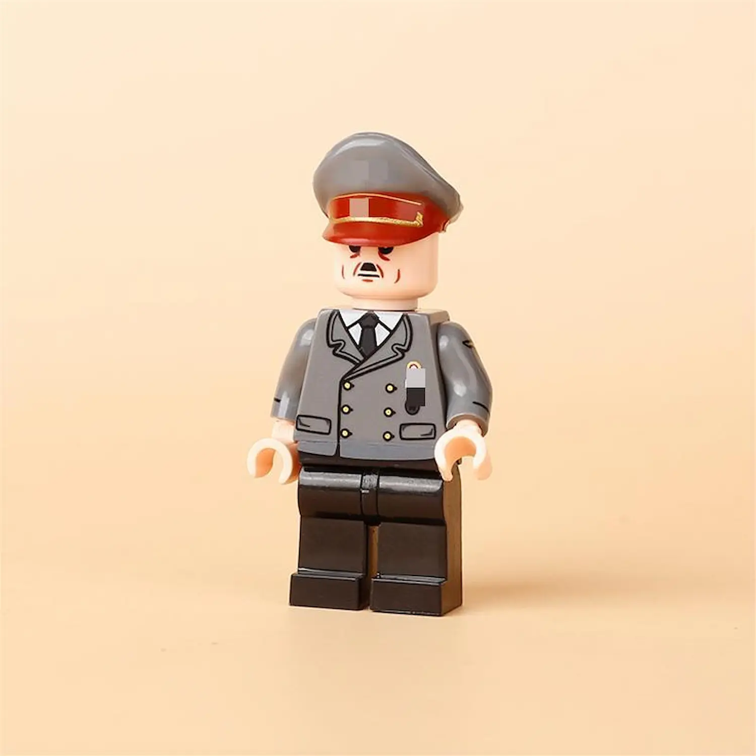 Minifigure - Adolf Hitler the Nazi Party (NSDAP) and dictator of Germany with grey uniform and hat (LEGO Compatible) 3 Minifigure - Adolf Hitler the Nazi Party (NSDAP) and dictator of Germany with grey uniform and hat (LEGO Compatible)