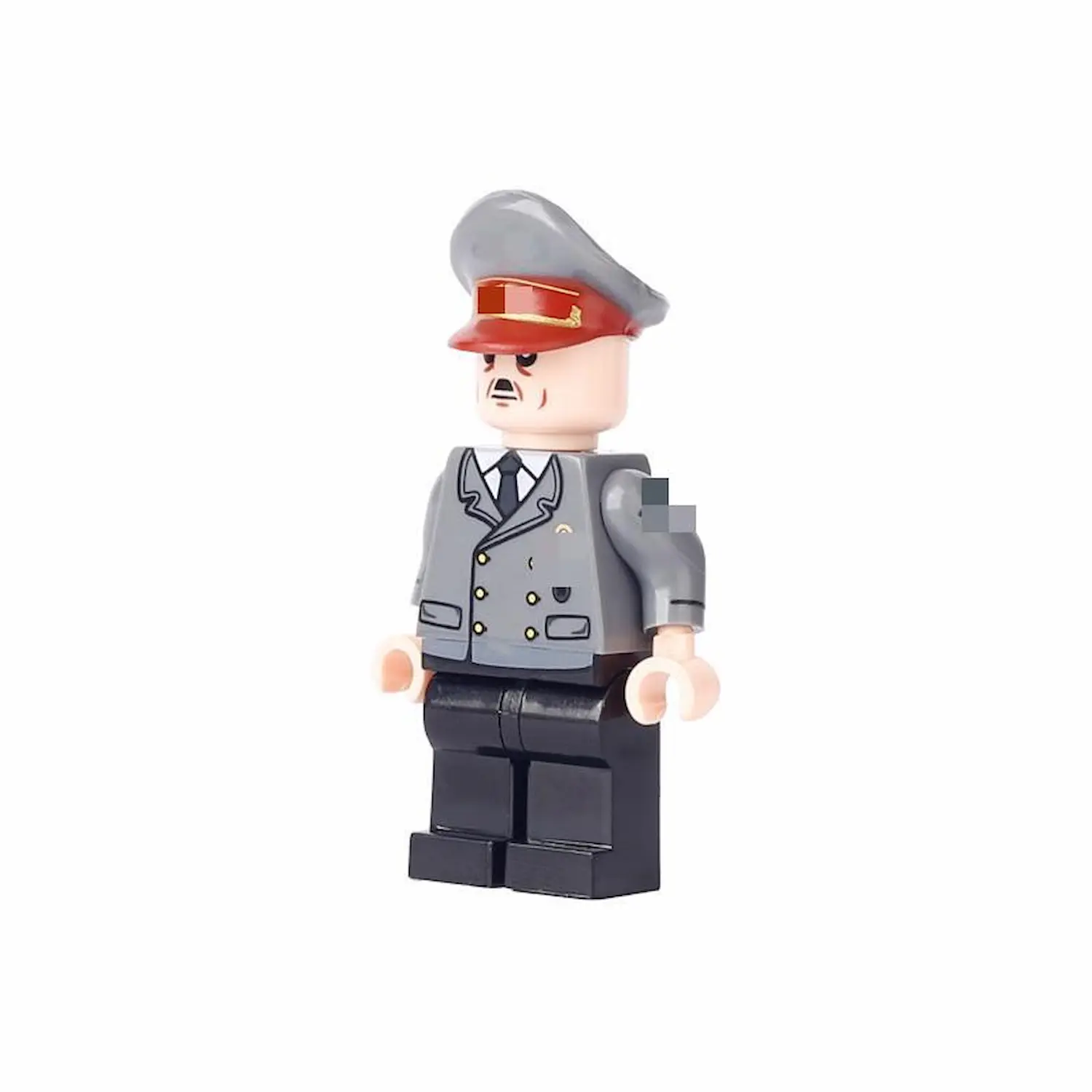 Minifigure - Adolf Hitler the Nazi Party (NSDAP) and dictator of Germany with grey uniform and hat (LEGO Compatible) 4 Minifigure - Adolf Hitler the Nazi Party (NSDAP) and dictator of Germany with grey uniform and hat (LEGO Compatible)