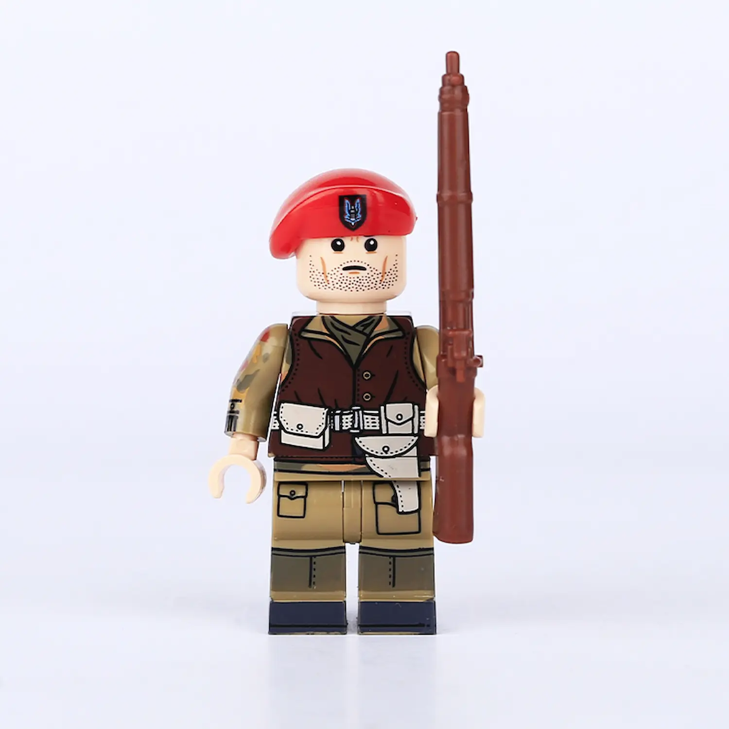 Minifigure - Second Lieutenant from the British Special Air Service SAS (LEGO Compatible) 2 Second Lieutenant from the British Special Air Service SAS - Custom Printed Brick Block Figure