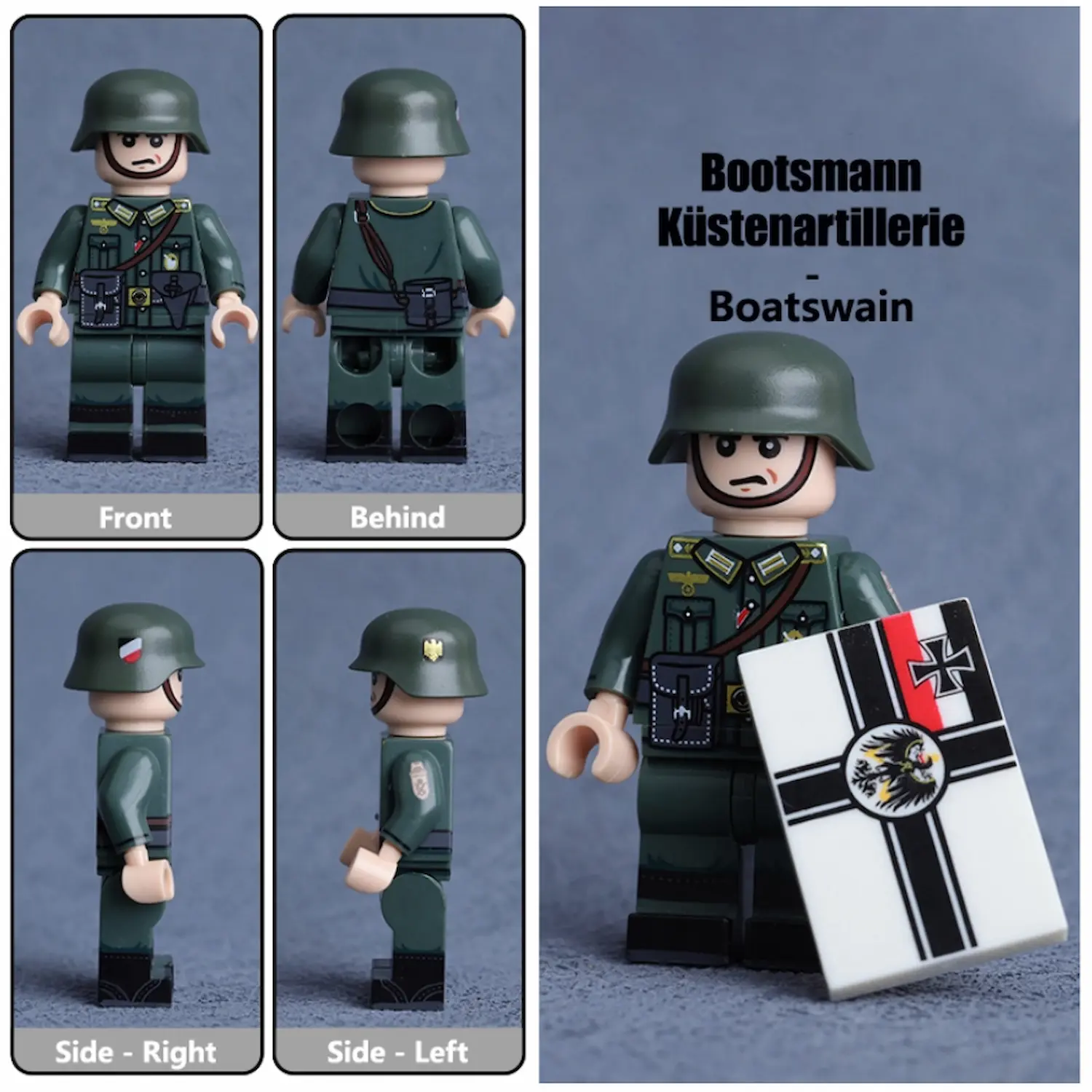 Minifigure – Boatswain serving in a German Coastal Artillery unit Küstenartillerie (LEGO Alternative) Minifigure – Boatswain serving in a German Coastal Artillery unit Küstenartillerie (LEGO Alternative)