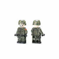 Minifigure – Chinese Snow Leopard Commando Unit (LEGO Alternative) Chinese Snow Leopard Commando Unit - Custom Printed Brick Block Figure