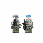Chinese soldier and officer serving as United Nations (UN) peacekeepers - Custom Printed Brick Block Figure