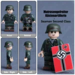 German Coastal Artilleryman Matrosengefreiter Küstenartillerie - Custom Printed Brick Block Figure