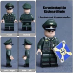 Lieutenant Commander in the German Coastal Artillery Korvettenkapitän Küstenartillerie - Custom Printed Brick Block Figure