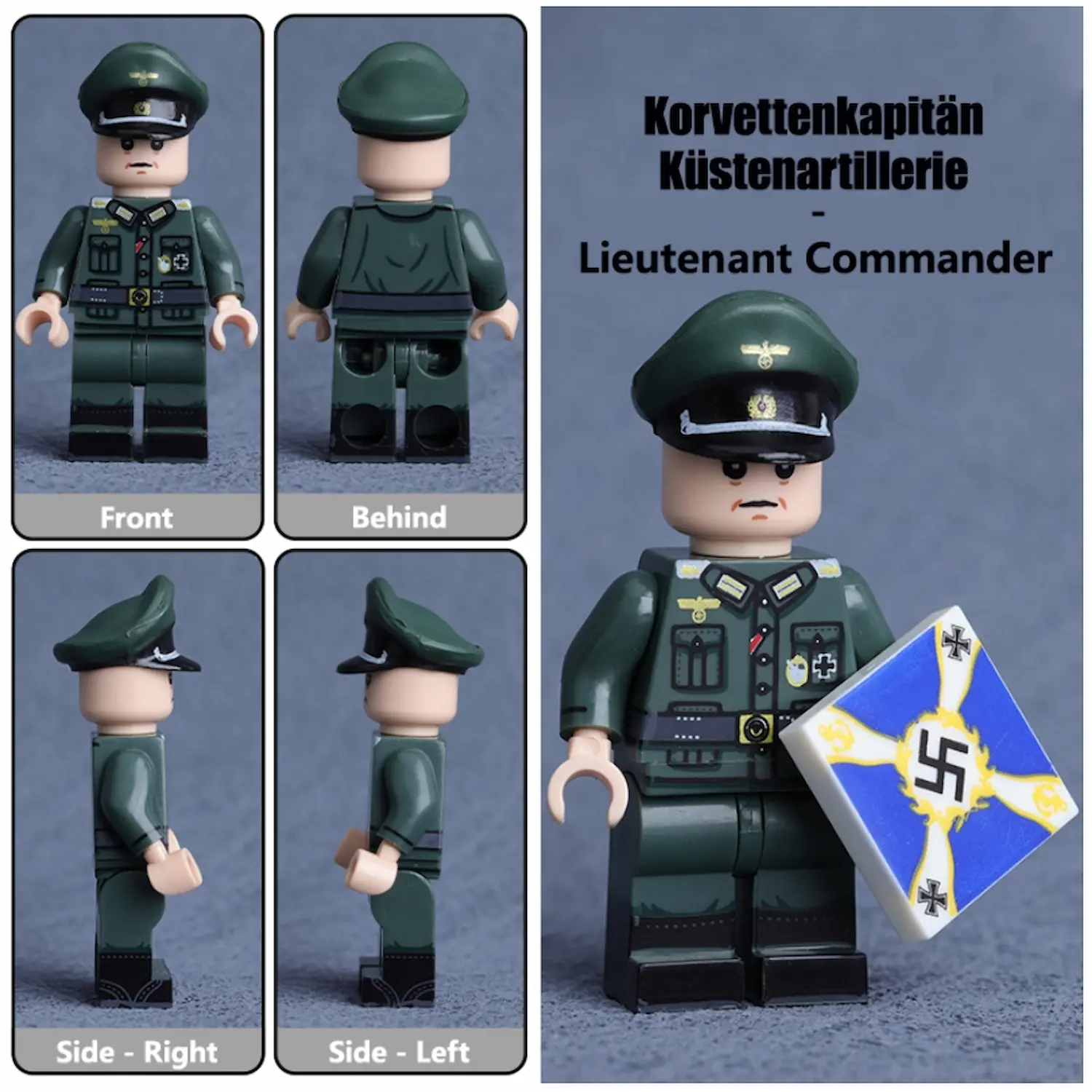 Minifigure – Lieutenant Commander in the German Coastal Artillery Korvettenkapitän Küstenartillerie (LEGO Alternative) Minifigure – Lieutenant Commander in the German Coastal Artillery Korvettenkapitän Küstenartillerie (LEGO Alternative)