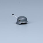 Helmet German M40 Stahlhelm (steel helmet) - Custom 3D Printed Miniature Accessory Parts Pieces for Brick Block Figures