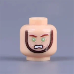 Custom Piece Miniature – head battle cry, a shout of rage, or the look of someone in a fierce fight – 3D Print for LEGO minifigure Custom Piece Miniature – head battle cry, a shout of rage, or the look of someone in a fierce fight – 3D Print for LEGO minifigure