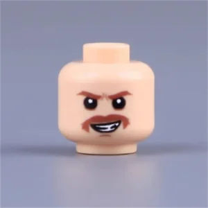 Custom Piece Miniature – head battle smile, manic glee, or a look of roguish confidence – 3D Print for LEGO minifigure Custom Piece Miniature – head battle smile, manic glee, or a look of roguish confidence – 3D Print for LEGO minifigure