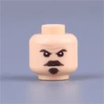 head cold anger, intense focus, or menace - Custom 3D Printed Miniature Accessory Parts Pieces for Brick Block Figures