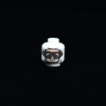 head for a German focused attention, curiosity, or neutral observation - Custom 3D Printed Miniature Accessory Parts Pieces for Brick Block Figures