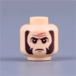 head grumpy, angry, and stern old man - Custom 3D Printed Miniature Accessory Parts Pieces for Brick Block Figures