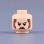 head stern and angry grimace - Custom 3D Printed Miniature Accessory Parts Pieces for Brick Block Figures