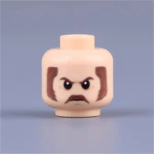 Custom Piece Miniature – head stern and angry grimace – 3D Print for LEGO minifigure Custom Piece Miniature – head stern and angry grimace – 3D Print for LEGO minifigure