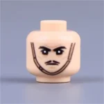 head stern determination, intense focus, or controlled anger - Custom 3D Printed Miniature Accessory Parts Pieces for Brick Block Figures
