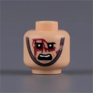 Custom Piece Miniature – head wounded rage or a defiant battle cry – 3D Print for LEGO minifigure Custom Piece Miniature – head wounded rage or a defiant battle cry – 3D Print for LEGO minifigure
