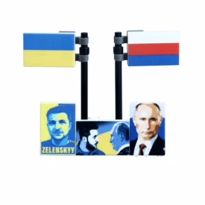 Custom Piece – Russo Ukrainian flag with printed tiles – 3D Print for LEGO Minifigure Custom Piece – Russo Ukrainian flag with printed tiles – 3D Print for LEGO Minifigure
