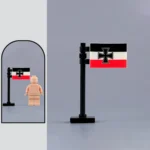 2War Flag (Kriegsflagge) of the German Empire (Deutsches Kaiserreich) - Custom 3D Printed Miniature Accessory Parts Pieces for Brick Block Figures