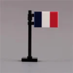 national flag of France - Custom 3D Printed Miniature Accessory Parts Pieces for Brick Block Figures