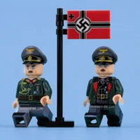 German Army (heer) Field Marshal And A Colonel General From World War Ii With Reichskriegsflagge, The War Flag Of Nazi Germany