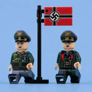 German Army (Heer) Field Marshal and a Colonel General from World War II with Reichskriegsflagge, the War Flag of Nazi Germany German Army (heer) Field Marshal And A Colonel General From World War Ii With Reichskriegsflagge, The War Flag Of Nazi Germany