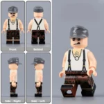 German Heer Soldier in Off-Duty / Mixed Gear (Dot 44 Trousers) World War II - Custom Printed Brick Block Figure