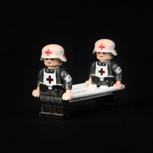 Minifigure - 2 German combat medics (Sanitäter) equipped to act as stretcher-bearers (Krankenträger) World War II (LEGO Compatible) Minifigure - 2 German combat medics (Sanitäter) equipped to act as stretcher-bearers (Krankenträger) World War II (LEGO Compatible)