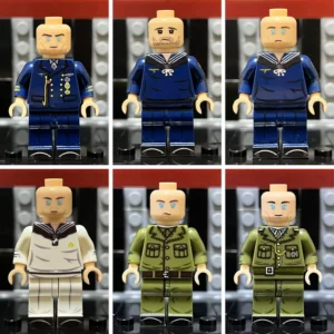 Minifigure - 6 sailors and officers of the German Navy from World War II (LEGO Compatible) Minifigure - 6 sailors and officers of the German Navy from World War II (LEGO Compatible)