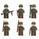 A combat squad of paratroopers from the United States Army’s 101st Airborne Division Screaming Eagles - Custom Printed Brick Block Figure