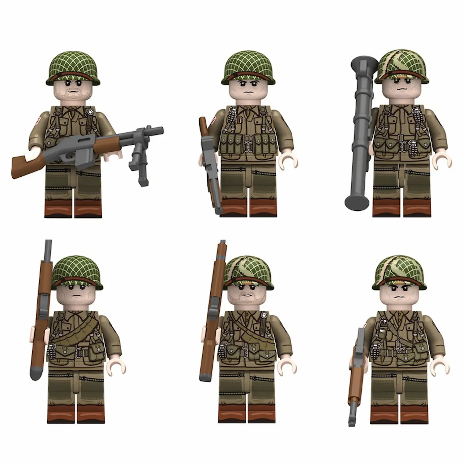 Minifigure - A combat squad of paratroopers from the United States Army's 101st Airborne Division Screaming Eagles (LEGO Compatible) Minifigure - A combat squad of paratroopers from the United States Army's 101st Airborne Division Screaming Eagles (LEGO Compatible)