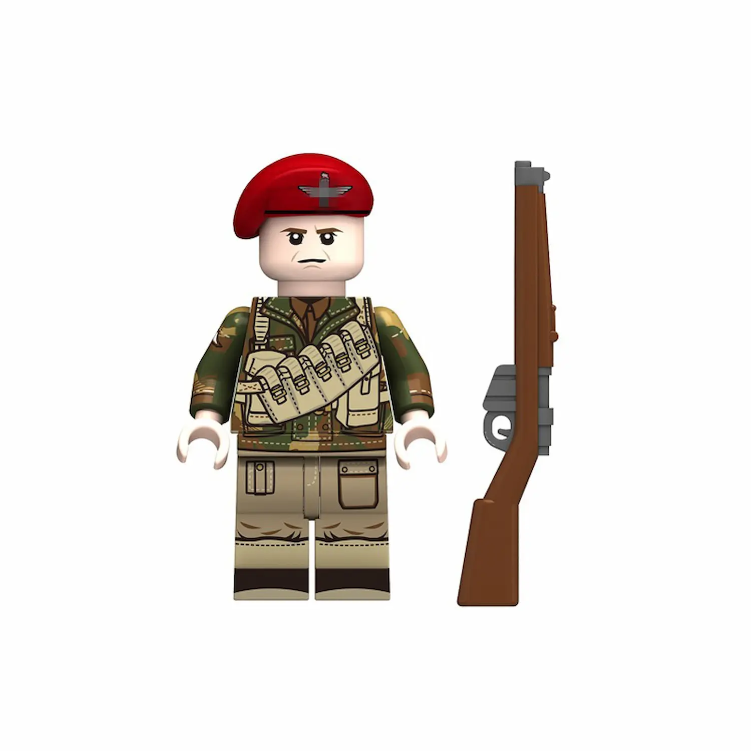 Minifigure - British Paratrooper from an airborne unit during World War II Red Devil 2 (LEGO Compatible) Minifigure - British Paratrooper from an airborne unit during World War II Red Devil 2 (LEGO Compatible)