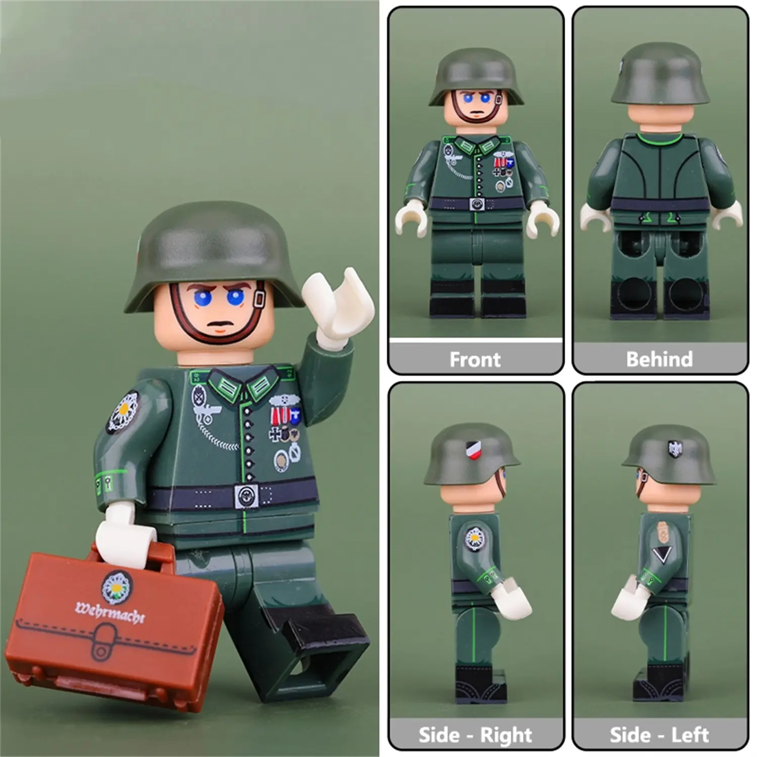 Minifigure - Gefreiter from the elite Gebirgsjäger mountain troops of the German Army Heer World War II (LEGO Compatible)