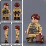 German Afrikakorps (DAK) Medic (Sanitäter) from the North African Campaign of World War II - Custom Printed Brick Block Figure