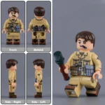 German Afrikakorps (DAK) infantryman or grenadier from the North African Campaign of World War II - Custom Printed Brick Block Figure