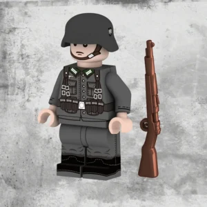 Minifigure - German Army (Heer) Rifleman infantryman (Gewehrschütze) from the World War II era (LEGO Compatible) Minifigure - German Army (Heer) Rifleman infantryman (Gewehrschütze) from the World War II era (LEGO Compatible)