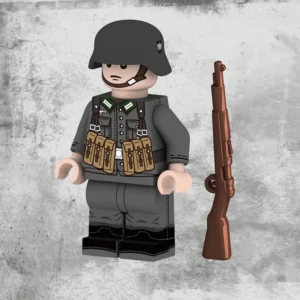 Minifigure - German Army (Heer) infantryman from the mid-to-late period of World War II (LEGO Compatible) Minifigure - German Army (Heer) infantryman from the mid-to-late period of World War II (LEGO Compatible)