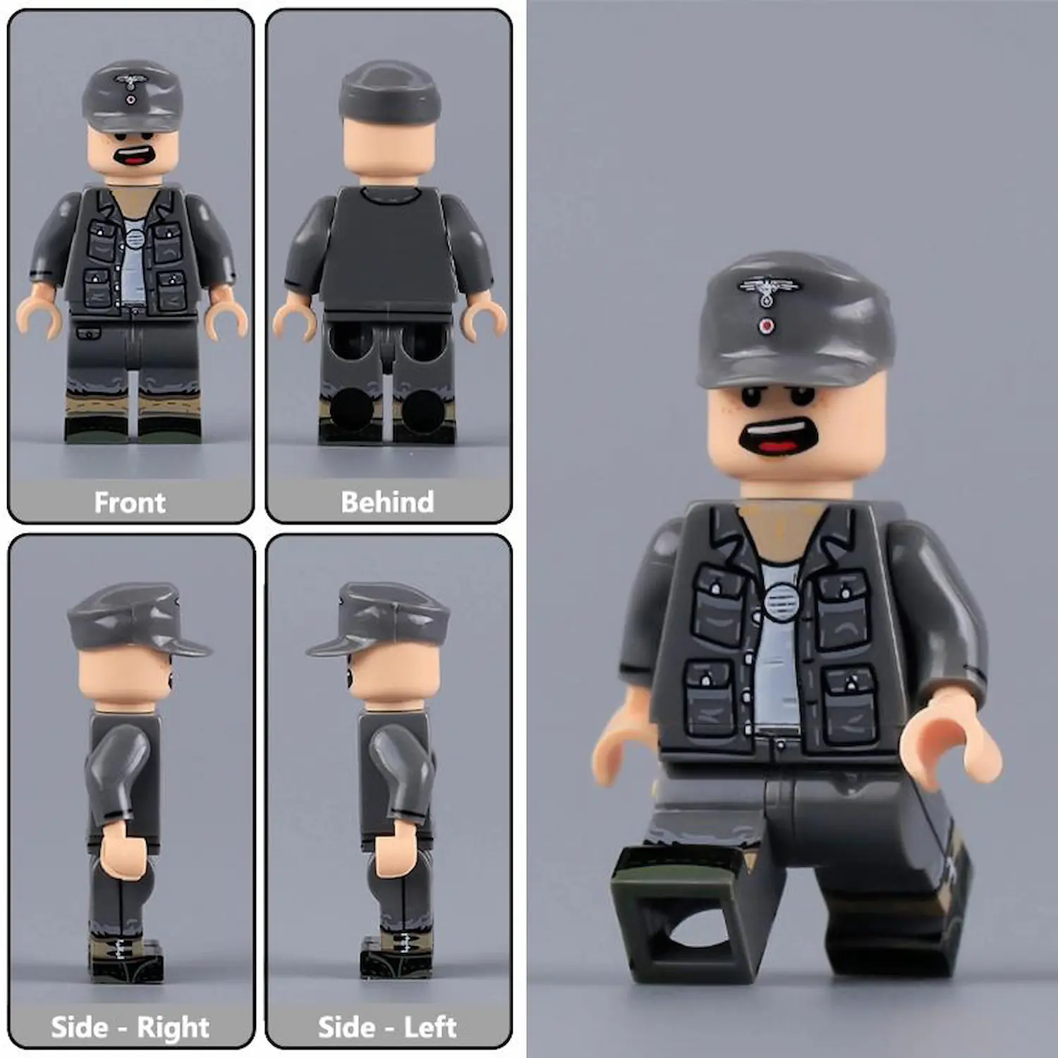 Minifigure - German Army (Heer) soldier Splittertarnmuster World War II 3 (LEGO Compatible)