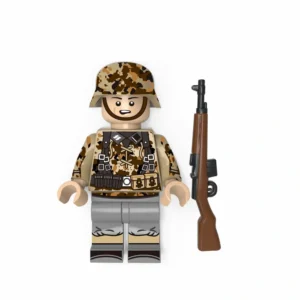 Minifigure - German Waffen-SS soldier in a camouflage combat uniform from the late-war period of World War II (LEGO Compatible) Minifigure - German Waffen-SS soldier in a camouflage combat uniform from the late-war period of World War II (LEGO Compatible)
